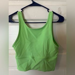 LULULEMON Scream Green Light Power Pivot Tank Size 6